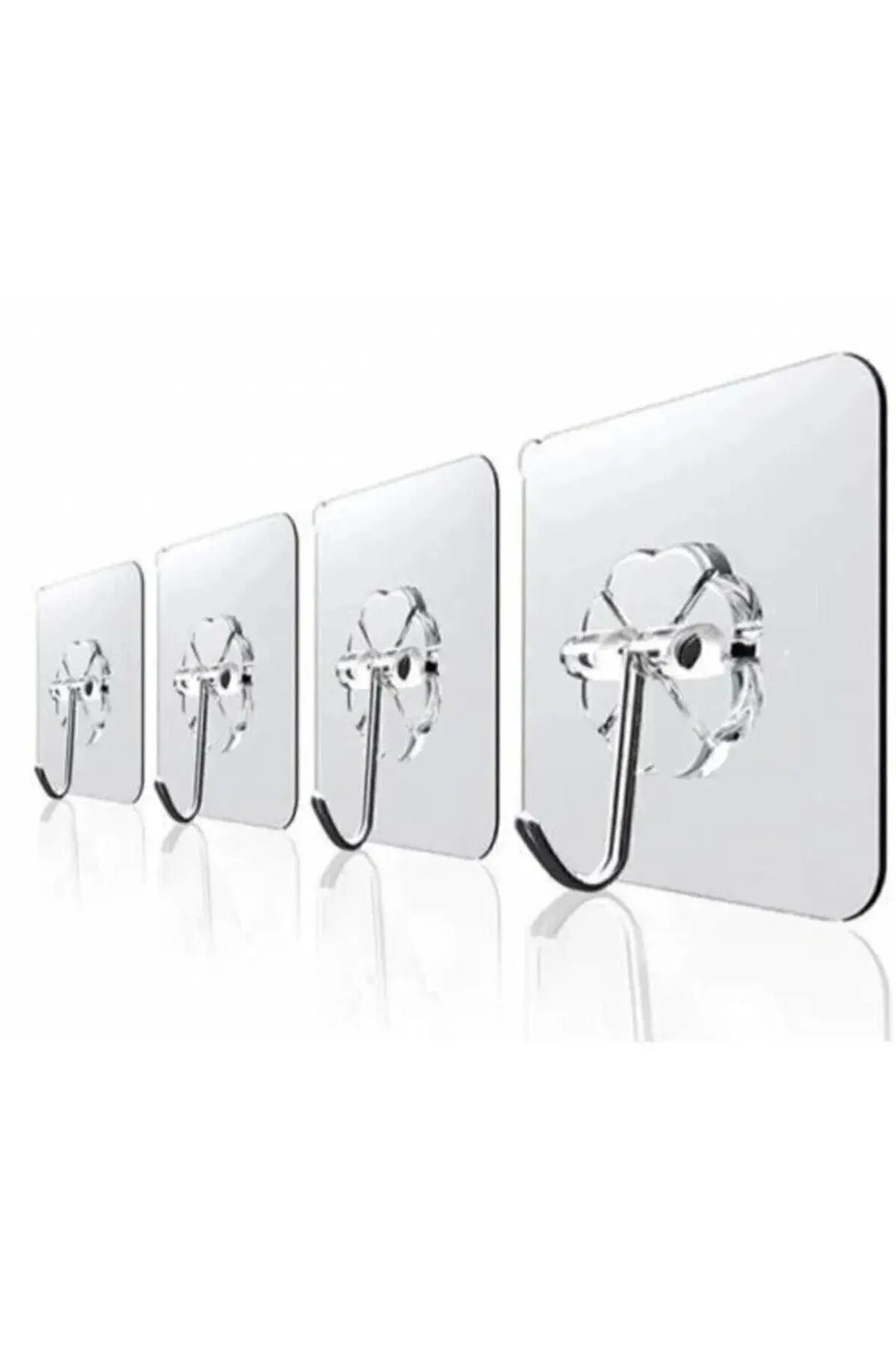 3 Adet Pratik Çok Amaçlı Güçlü Şeffaf Duvar Askısı Yapışkan Kancalı Mutfak Banyo Askı