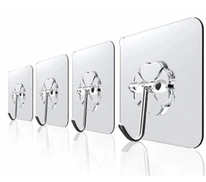 3 Adet Pratik Çok Amaçlı Güçlü Şeffaf Duvar Askısı Yapışkan Kancalı Mutfak Banyo Askı