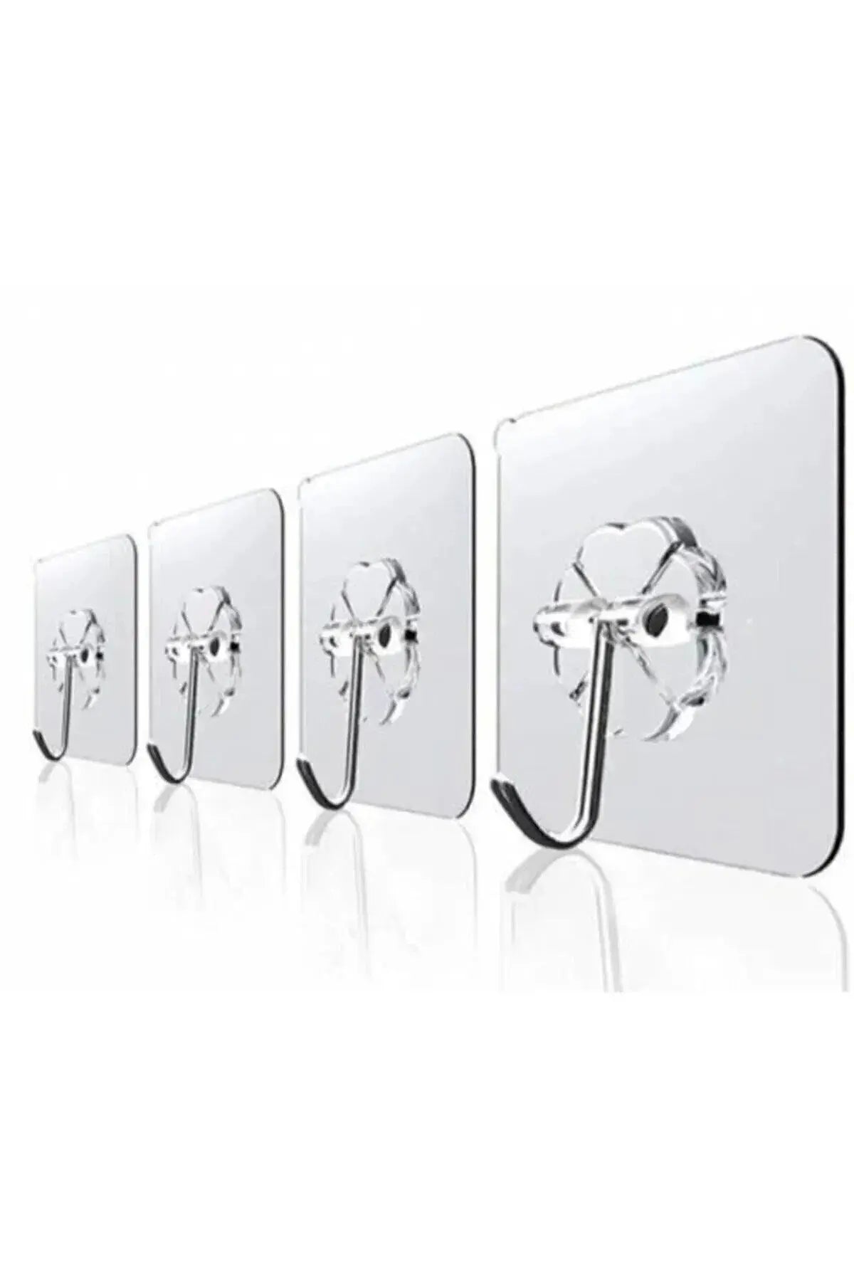 3 Adet Pratik Çok Amaçlı Güçlü Şeffaf Duvar Askısı Yapışkan Kancalı Mutfak Banyo Askı
