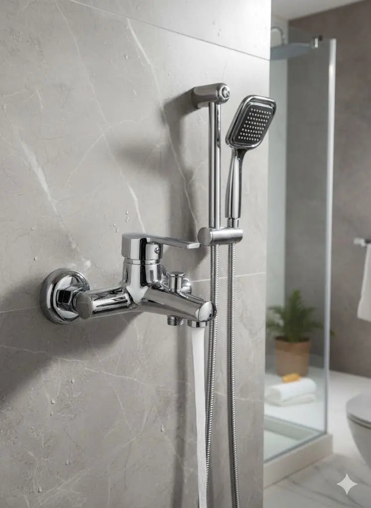 Sardıcı Pizza Krom Duş Başlığı+Sürgülü Mafsal+Banyo Bataryası sardıcı