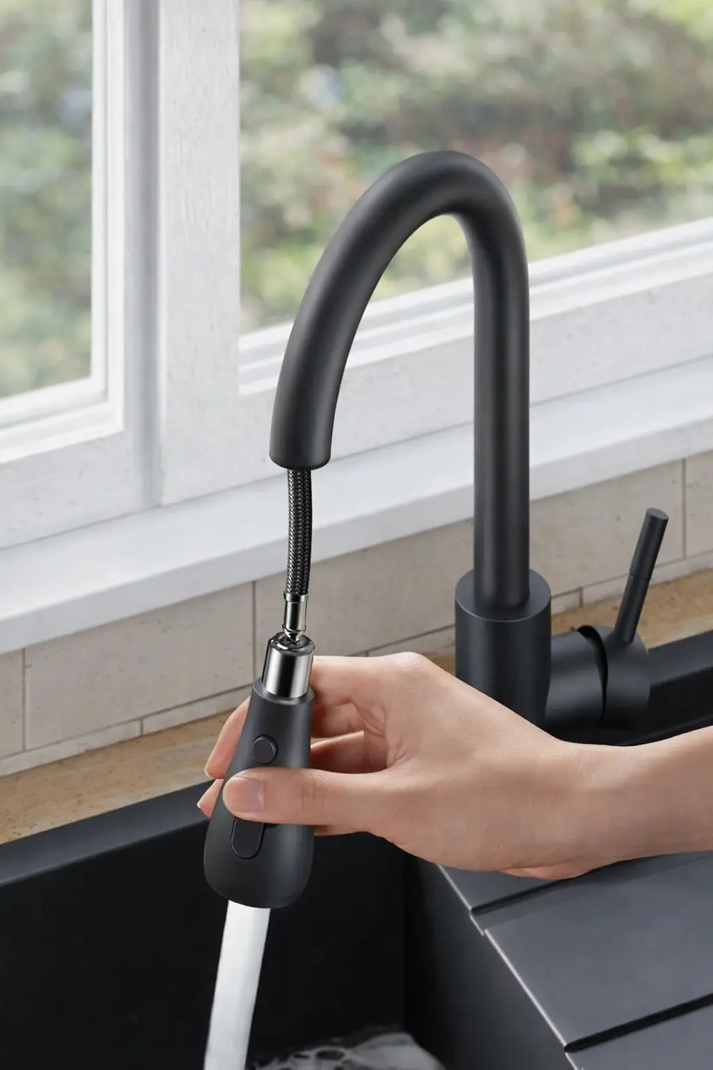 Sardıcı Siyah Spiralli Mutfak Bataryası Siyah Mutfak Dekor Musluk Sardıcı