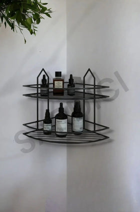 Sardıcı Şampuanlık Sabunluk  Banyo Köşeliği Düzenleyici Banyo Organizer Paslanmaz Yapışkanlı  2 Katl