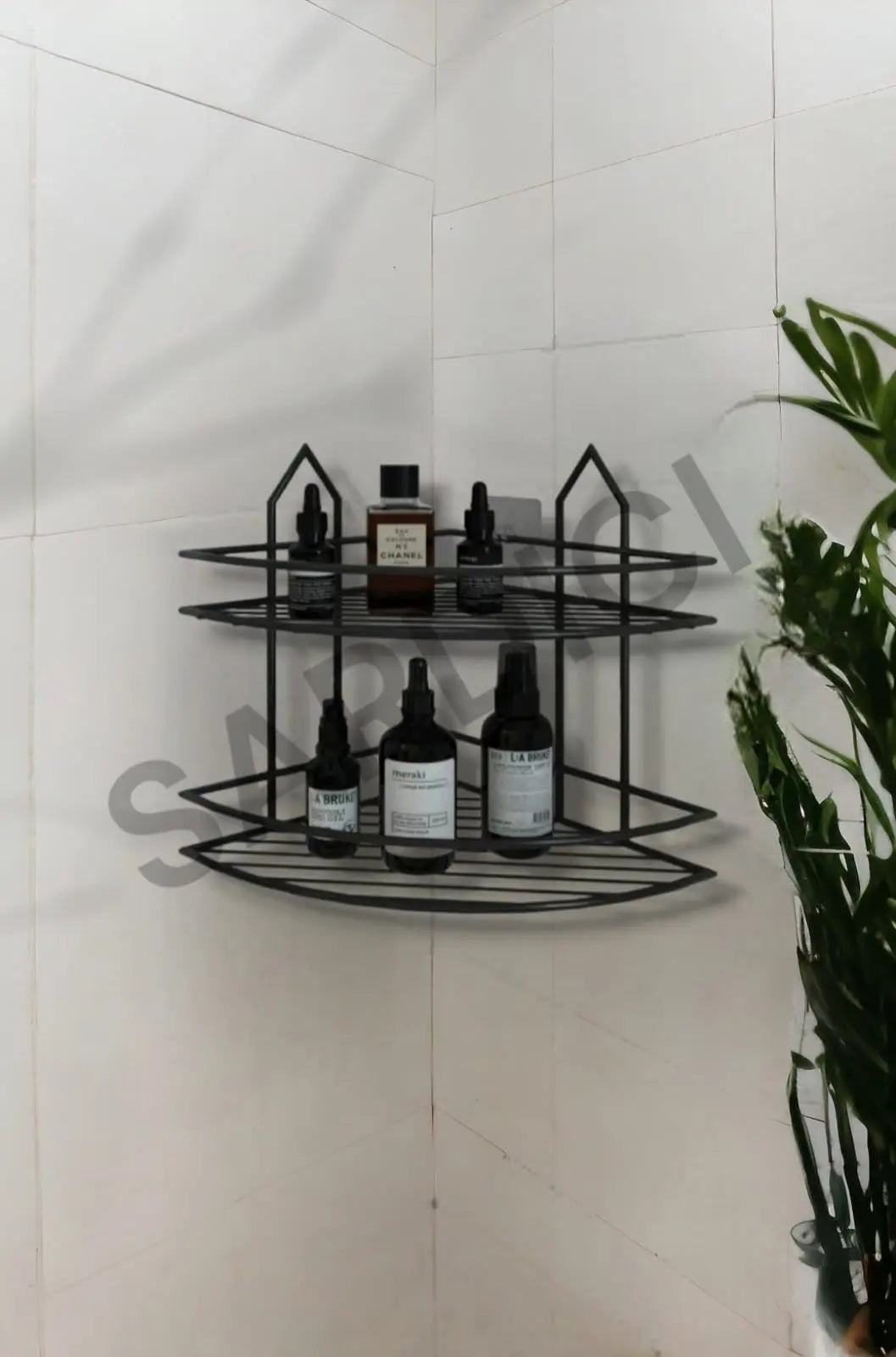 Sardıcı Şampuanlık Sabunluk  Banyo Köşeliği Düzenleyici Banyo Organizer Paslanmaz Yapışkanlı  2 Katl