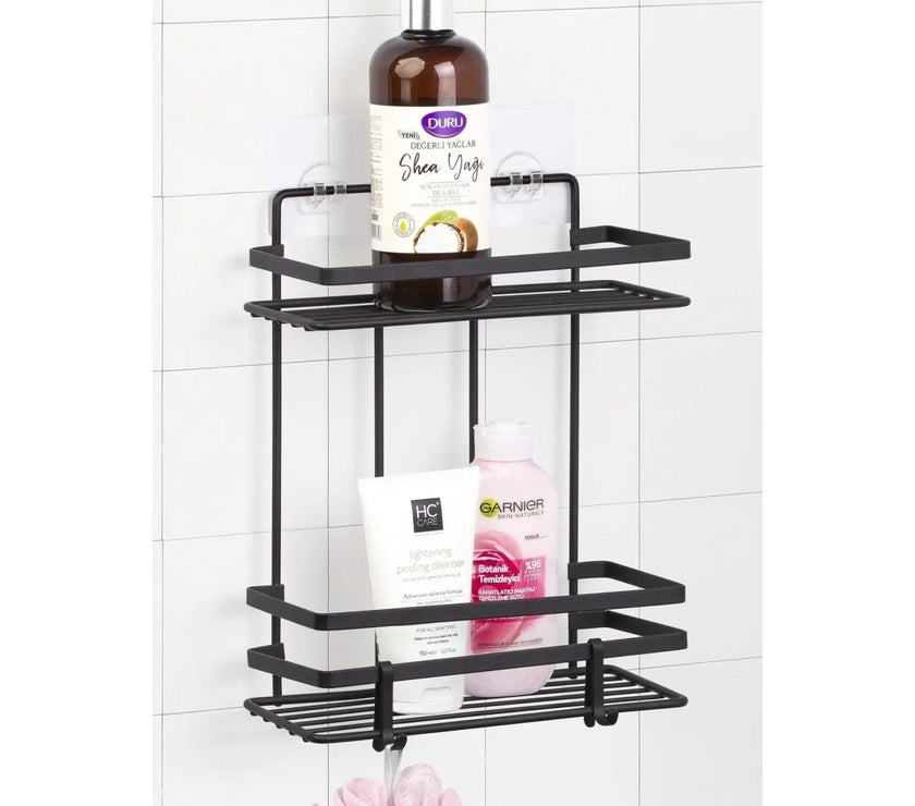 Banyo Rafı Şampuanlık Iki Katlı Banyo Köşeliği 