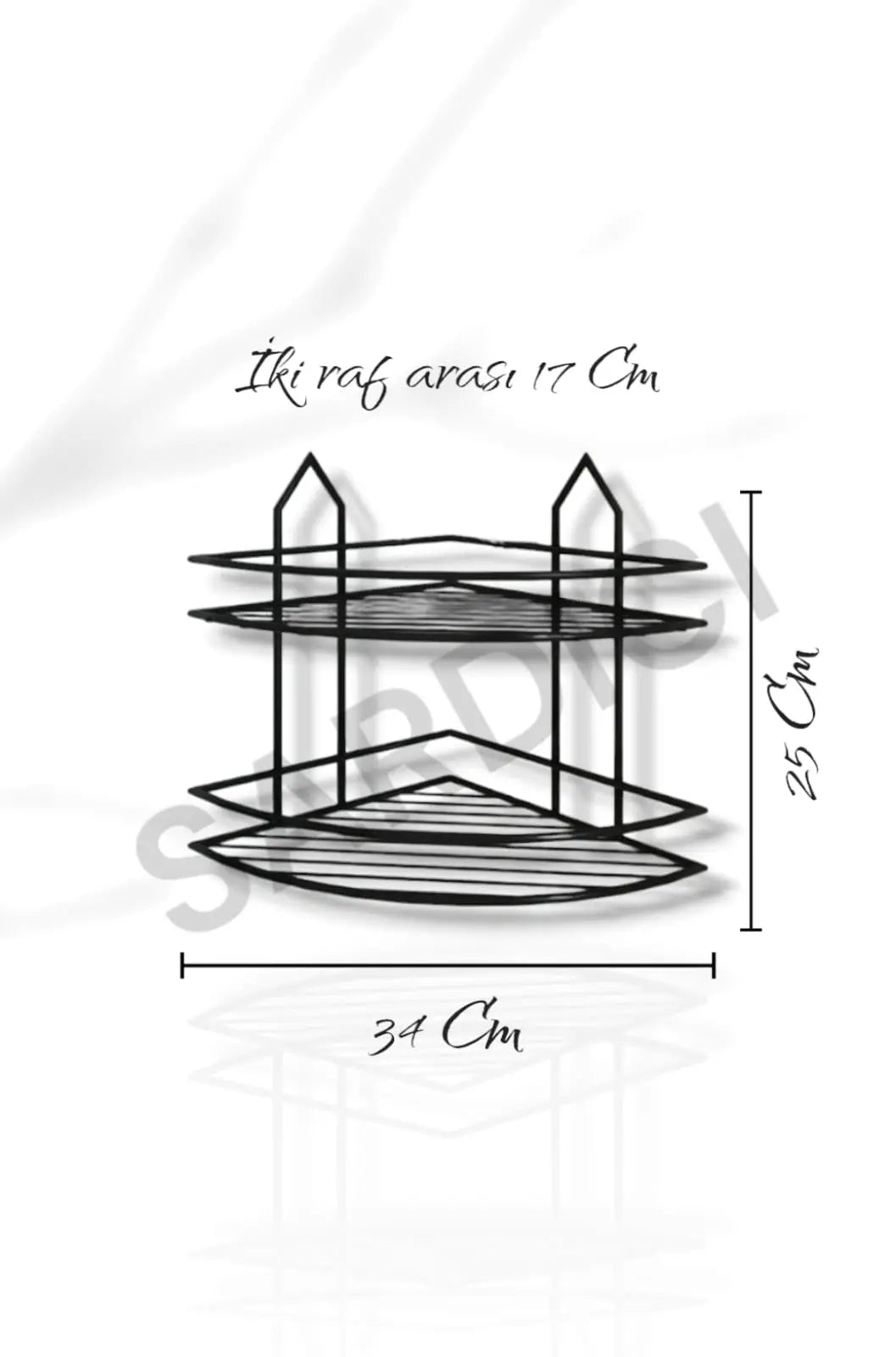 Sardıcı Şampuanlık Sabunluk  Banyo Köşeliği Düzenleyici Banyo Organizer Paslanmaz Yapışkanlı  2 Katl